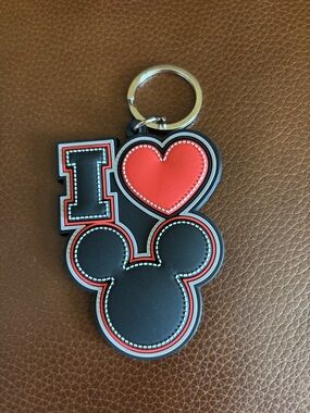 Disney Black Mickey Silhouette Keychain